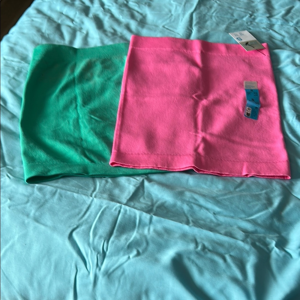 Primark Pink and Blue Recycled Nylon Fabric mini skirt